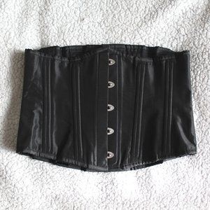Black Steel Bone Underbust Corset
